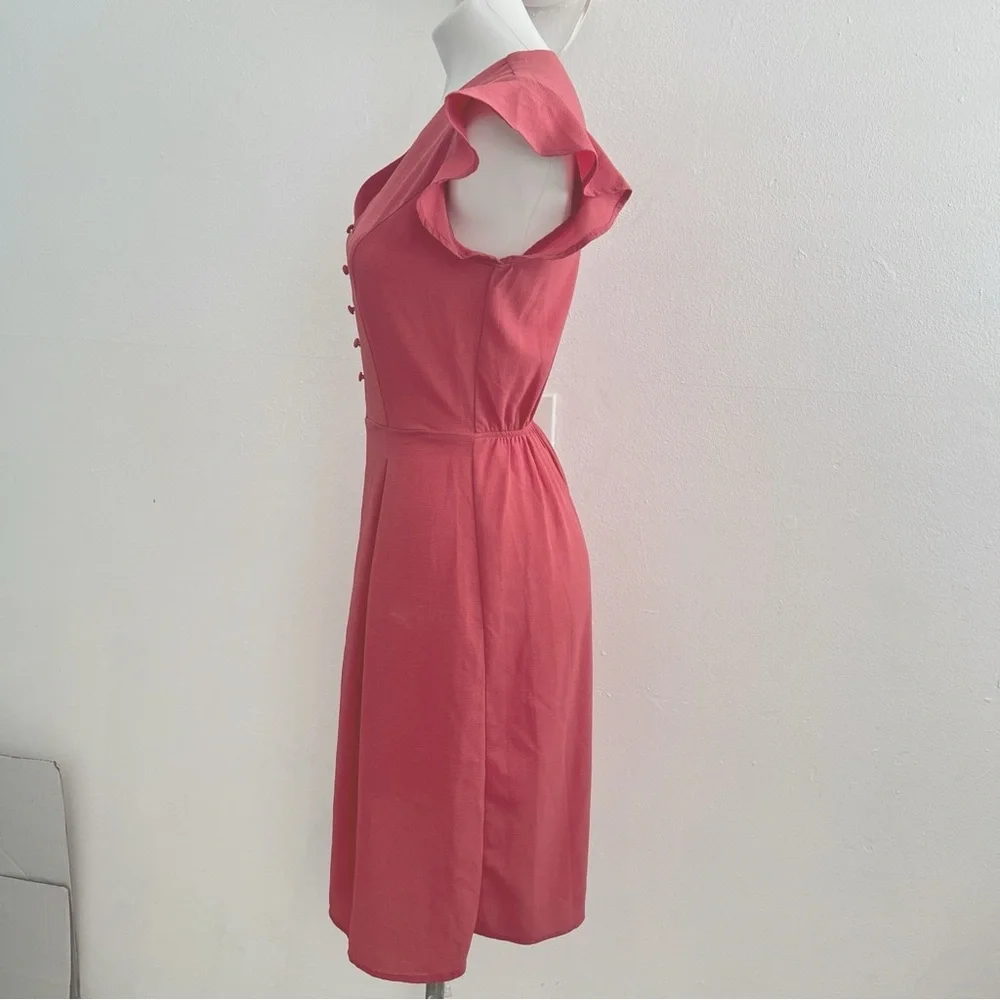 NEW Monteau cap sleeve Midi Dress MAUVE SMALL - Picture 4 of 6